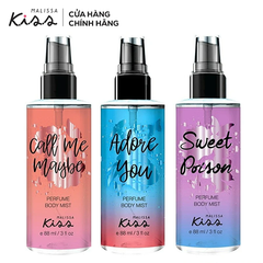 Xịt Thơm Toàn Thân Hương Nước Hoa Malissa Kiss Body Mist 88ml