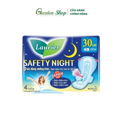Băng Vệ Sinh Laurier Safety Night Ban Đêm 30cm 4 Miếng