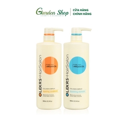 Dầu Gội & Dầu Xả Phục Hồi Tóc Cao Cấp Olexrs HairSalon Argan Oil Collagen Complex 960ml