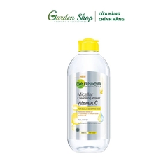 Nước Tẩy Trang Garnier Làm Sáng Da Micellar Cleansing Water Vitamin C 400ml