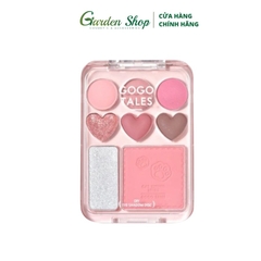 Bảng Phấn Mắt Phấn Má 8 Màu GOGO TALES Stick Sweet Heart Powder Blusher Eyeshadow Palette GT609 9.5g