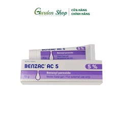 Chấm mụn 5% Benzoyls Peroxide Benzac 15g