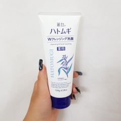 Sữa rữa mặt tẩy trang Hatomugi The W Cleansing Foam 130g