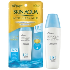 Sữa Chống Nắng Sunplay Skin Aqua Dưỡng Da Ngừa Mụn Acne Clear Milk SPF50+ PA++++ 25g