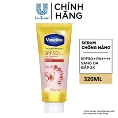 Serum Chống Nắng Cơ Thể Vaseline Dưỡng Sáng Da Healthy Bright Sun + Pollution Protection SPF 50+ PA++++  320ml