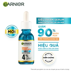Tinh chất Giảm Mụn Mờ Thâm Cho Da Dầu Mụn Garnier Skin Naturals Bright Complete Anti - Acne Booster Serum 30ml