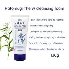 Sữa rữa mặt tẩy trang Hatomugi The W Cleansing Foam 130g