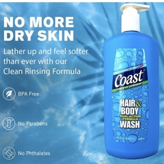 Sữa Tắm Gội Coast  2 in 1 Classic Scent Hair & Body Wash Dành Cho Nam