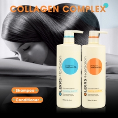 Dầu Gội & Dầu Xả Phục Hồi Tóc Cao Cấp Olexrs HairSalon Argan Oil Collagen Complex 960ml