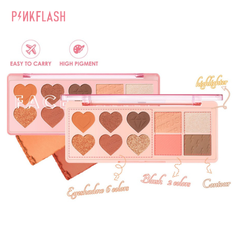 Bảng Phấn & Mắt Phấn Má Đa Năng 10 Ô PINKFLASH Multi Face Palette | PF-M02 120g