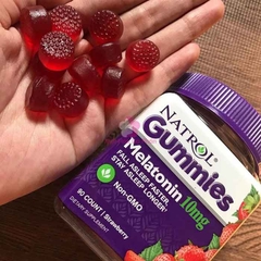 Kẹo Dẻo Ngủ Ngon Natrol Gummies Melatonin 10mg Vị Dâu Của Mỹ 90 Viên
