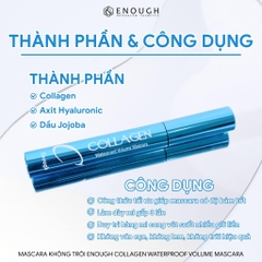 Mascara Không Trôi, Không lem Enough Collagen Waterproof Volume 9ml