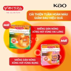Miếng Dán Nóng Xông Hơi Vùng Vai Lưng Megrhythm Steam Thermo Patch 4 Miếng