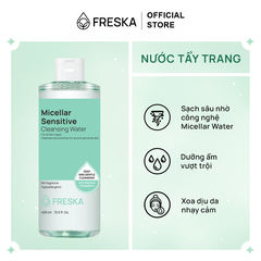 Nước Tẩy Trang Làm Sạch Sâu, Dưỡng Ẩm Freska Micellar Sensitive Cleansing Water 400ml