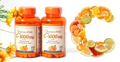 Viên uống đẹp da ngừa lão hóa chống thâm Puritan's Pride Vitamin C 1000mg with bioflavonoids and wild rose hips 100 viên
