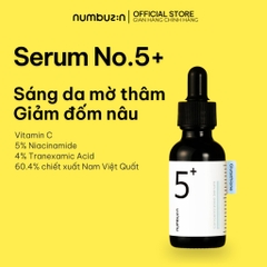 Tinh Chất Dưỡng Trắng Da Mờ Thâm Nám Numbuzin No.5+ Vitamin Concentrated 30ml