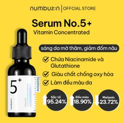 Tinh Chất Dưỡng Trắng Da Mờ Thâm Nám Numbuzin No.5+ Vitamin Concentrated 30ml