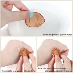 Set 2 Bông Mút ngón tay Mini Giọt Nước Mini Giúp Che Khuyết Điểm Mụn Và Quầng Thâm 