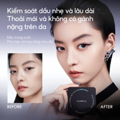 Phấn Nén Kiềm Dầu, Chống Nước Lâu Trôi Carslan Black Magnet Soft Mist Powder 8g (01 vỏ đen) - Trong suốt