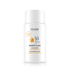 Kem Chống Nắng Phổ Rộng Cho Da Khô BABE Super Fluid Sunscreen Hyaluronic Acid SPF 50+ 50ml
