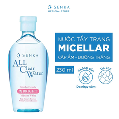 Nước Tẩy Trang Senka Cấp Ẩm, Dưỡng Sáng Da All Clear Water Micellar Formula White 230ml