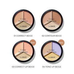 Bảng Che Khuyết Điểm Triệt Sắc 3 Ô Đa Năng The Saem Cover Perfection Triple Pot
