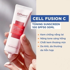 Kem Chống Nắng Nâng Tông Cell Fusion C Toning Sunscreen 100 SPF50+ Pa++++ 50ml