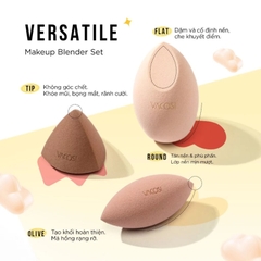 Set 3 Bông Đa Diện Vacosi Versaile Nâu