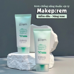 Kem Chống Nắng Nâng Tone, Kiềm Dầu Make Prem UV Defense Me No Sebum Sun Cream SPF50+ PA+++ 50ml