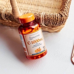 Viên uống đẹp da ngừa lão hóa chống thâm Puritan's Pride Vitamin C 1000mg with bioflavonoids and wild rose hips 100 viên