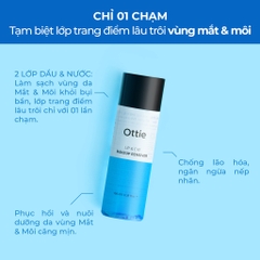 Nước Tẩy Trang Mắt Và Môi 2 Lớp Sạch Sâu Lớp Makeup Ottie Lip＆Eye Makeup Remover 100ml