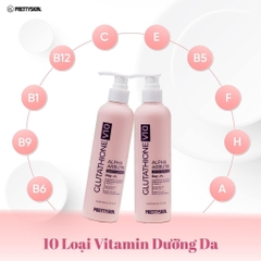 Kem Dưỡng Thể Chống Nắng, Trắng Da Body Ban Ngày Pretty Skin Glutathione V10 Alpha Arbutin Body Lotion 250ml