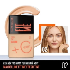 Kem Nền Căng Mướt Maybelline Fit Me Fresh Tint Vitamin C Foundation SPF50 PA+++ 30ml