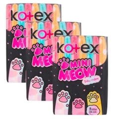 Băng Vệ Sinh Kotex Mini Meow Mỏng Cánh 24cm Gói 8 Miếng