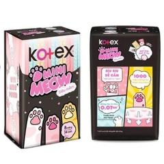 Băng Vệ Sinh Kotex Mini Meow Mỏng Cánh 24cm Gói 8 Miếng