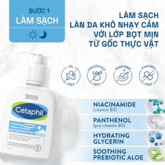 Sữa Rửa Mặt Tạo Bọt Dịu Lành Cho Da Nhạy Cảm Cetaphil Hydrating Foaming Cream Cleanser