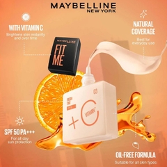 Kem Nền Căng Mướt Maybelline Fit Me Fresh Tint Vitamin C Foundation SPF50 PA+++ 30ml