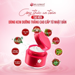 Kem Dưỡng Trắng Da Cao Cấp Mijunka Whitening Cream Nhật Bản 50g