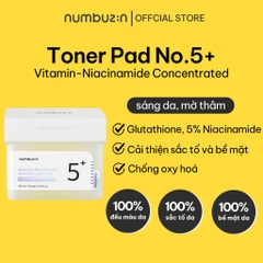 Bông Tẩy Tế Bào Chết Numbuzin No.5 Vitamin Niacinamide Concentrated Pad 180mL (70 Pads)
