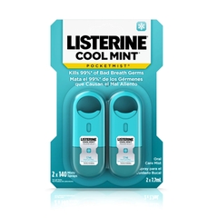 Combo xịt thơm miệng Listerine Pocketmist Cool Mint 7.7ml x 2