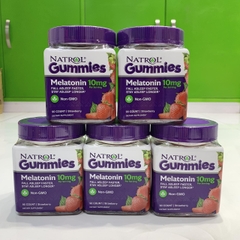 Kẹo Dẻo Ngủ Ngon Natrol Gummies Melatonin 10mg Vị Dâu Của Mỹ 90 Viên