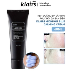 Kem Dưỡng Da Làm Dịu, Phục Hồi Da Ban Đêm Klairs Midnight Blue Calming Cream 60ml