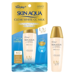 Sữa Chống Nắng Tạo Nền Trắng Mịn Sunplay Skin Aqua Clear White CC Milk SPF50+/PA++++ 25g