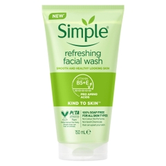Sữa Rửa Mặt Dịu Nhẹ, Dành Cho Da Nhạy Cảm Simple Kind To Skin Refreshing Facial Wash 150ml