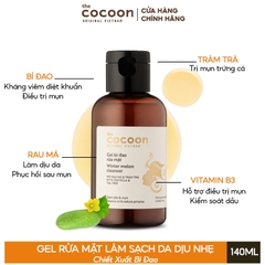Gel Rửa Mặt Làm Sạch Da Dịu Nhẹ Chiết Xuất Bí Đao The Cocoon Winter Melon Cleanser 140ml