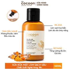 Sữa Rửa Mặt Làm Sạch Sâu Chiết Xuất Nước Nghệ Hưng Yên The Cocoon Turmeric Cleanser 140ml