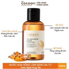 Nước Hoa Hồng Làm Sáng Da Từ Nước Nghệ Hưng Yên The Cocoon Turmeric Toner 140ml