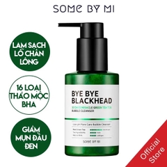 Sữa Rửa Mặt Some By Mi Sủi Bọt Làm Giảm Mụn Đầu Đen Bye Bye Blackhead 30 Days Miracle Green Tea Tox Bubble Cleanser 120ml