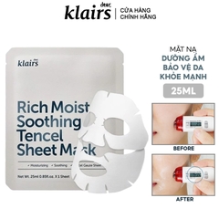 Mặt Nạ Dưỡng Ẩm Klairs Rich Moist Soothing Tencel Sheet Mask 25ml