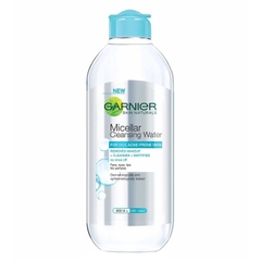 Nước Tẩy Trang Garnier Da Dầu, Mụn Micellar Cleansing Water For Oily & Acne-Prone Skin 400ml